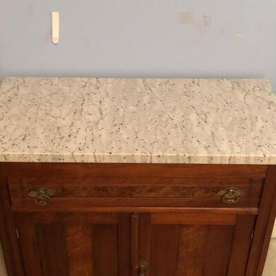 Lot 39 - Antique Marble-Topped Dresser