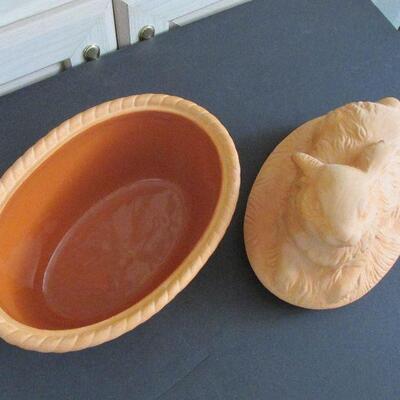 Lot 286- Brisque Ware Rabbit Casserole Dish