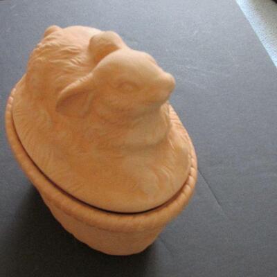 Lot 286- Brisque Ware Rabbit Casserole Dish
