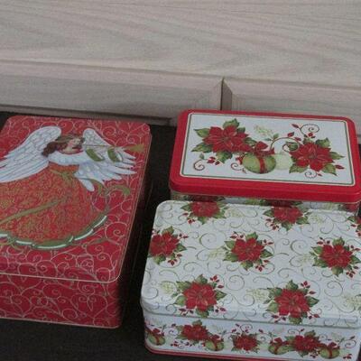 Lot 290- Collection of Christmas Tins