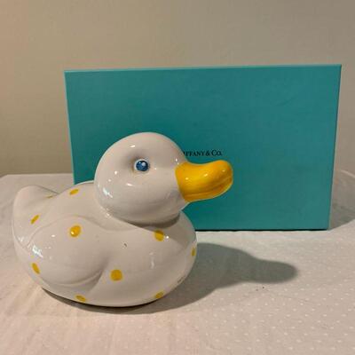 LOT 47 TIFFANY & CO CERAMIC DUCK CHILD'S BANK 