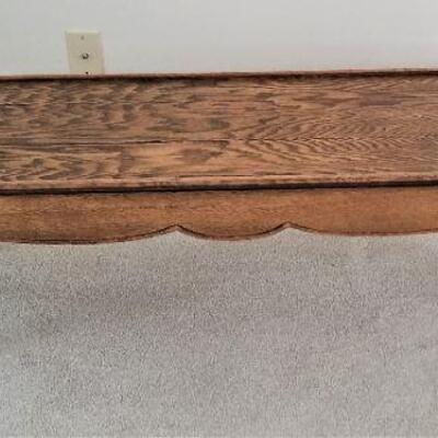 Lot #27 Solid wood coffee table with gallery top - a beauty