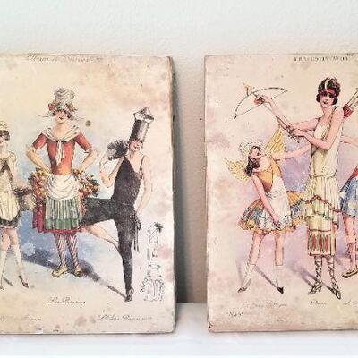 Lot #28  Pair of Contemporary French Fashion Wall Decorations