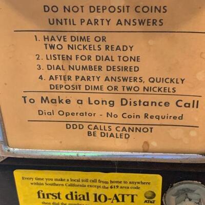 LOT 49 OLD WALL MOUNTED ROTARY DIAL PAY PHONE CONVERTED 