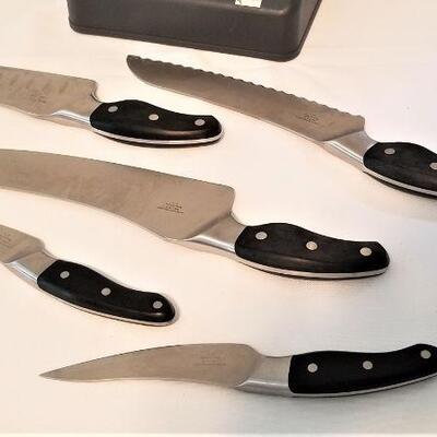 Lot #31  Lot of 5 ICook Kitchen Knives in Holder