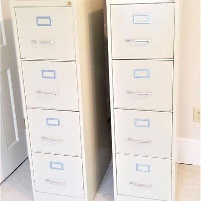 Lot #34  Pair Locking File Cabinets