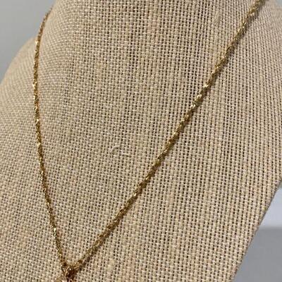 LOT 52 FINE JEWELRY DIAMOND & 14K GOLD PENDANT