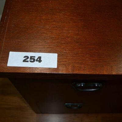 LOT 254  WOOD LATERAL FILE CABINET