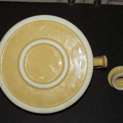 Lot 312- Large Yellow Ceramic Teapot