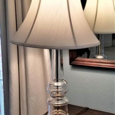Lot #42 Stylish Table Lamp - Glass base