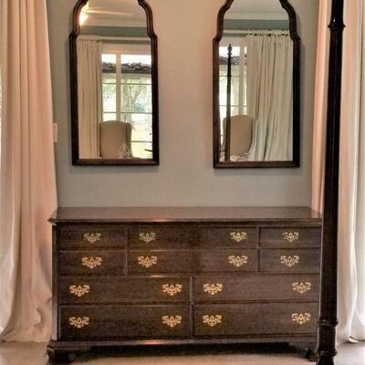 Lot #43  Ethan Allen Dresser with Two Mirrors