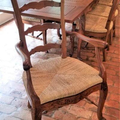 Lot #51  Super Nice French Country Style Dining Set - Table and 8 chairs