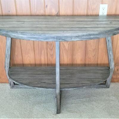 Lot #53  Contemporary Demi-Lune "Primitive" Side Table