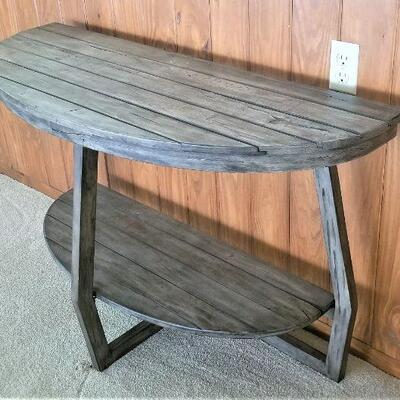 Lot #53  Contemporary Demi-Lune "Primitive" Side Table