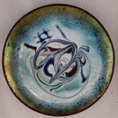 Copper Enamelware Pin Dish