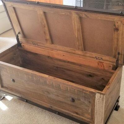 Lot #57  Contemporary "Primitive" Storage or Blanket chest