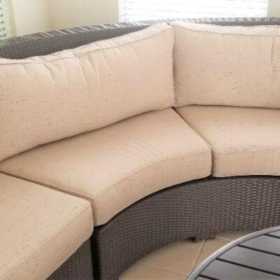 Lot #60  Fabulous Indoor/Outdoor Patio Furniture Set - modular - with aluminum table