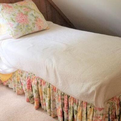 Lot #63  Pair of Twin Beds with Bedding