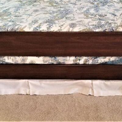 Lot #70  King Size Four Poster Bed with mattress and bedding