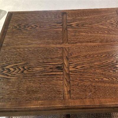 Lot #72  Large Lamp Table - Caned Bottom