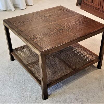 Lot #72  Large Lamp Table - Caned Bottom