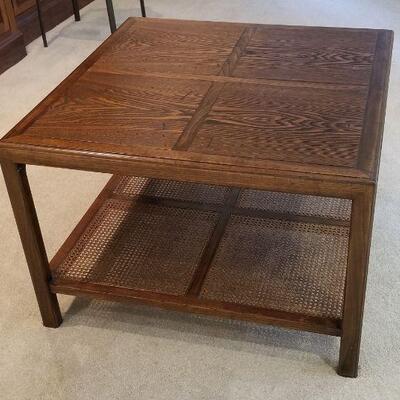 Lot #72  Large Lamp Table - Caned Bottom
