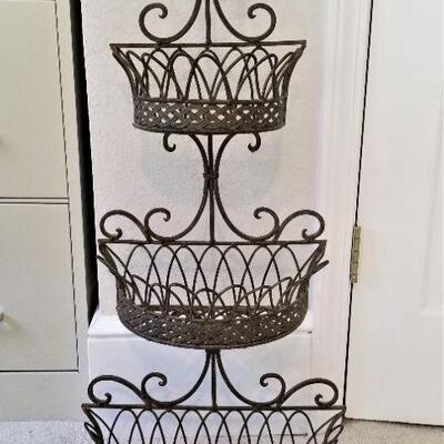 Lot #74  Contemporary Metal Three-tiered Planter