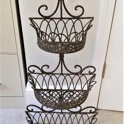Lot #74  Contemporary Metal Three-tiered Planter
