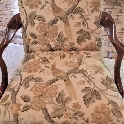 Lot #79  Pair of Stylish Armchairs - Bird on Branch Mofit