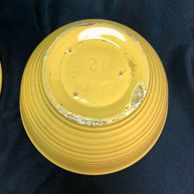 Bauer Bowl Beehive Yellow Mixing Bowls #9 and #12