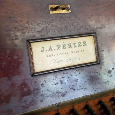 Lot #83  Antique Playel Piano with stool - New Orleans Retailer