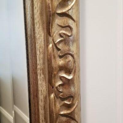 Lot #84  Big and Beautiful Beveled Wall Mirror with Gilded Edges