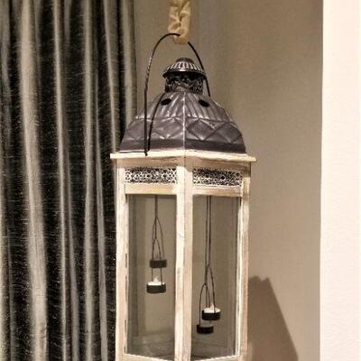 Lot #85  Contemporary Hanging or Standing Candle Holder - Shabby Chic