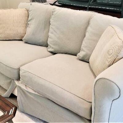 Lot #86  Nice Comfy Sofa with Slipcovers