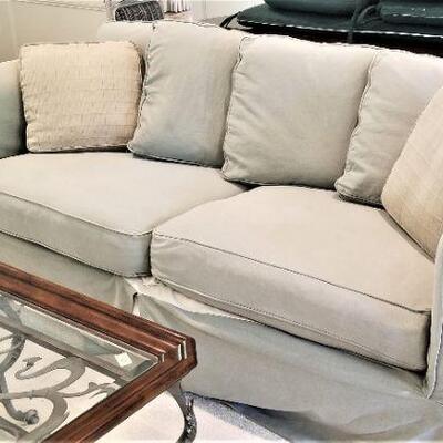 Lot #86  Nice Comfy Sofa with Slipcovers