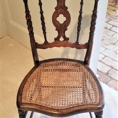 Lot #87  Precious Victorian Antique Chair with Cane Seat