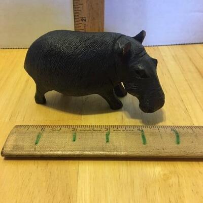 Wooden hippopotamus