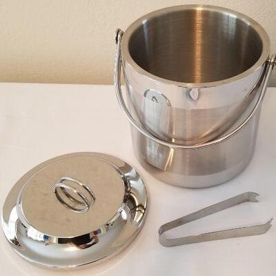 Lot #90  Contemporary Ice Bucket with Industrial/Deco look