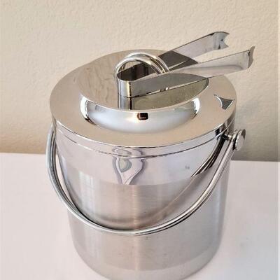Lot #90  Contemporary Ice Bucket with Industrial/Deco look