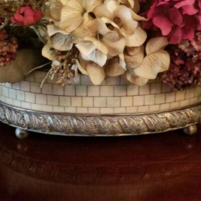 Lot #96  Lovely Silk Flower Arrangement in Bowl