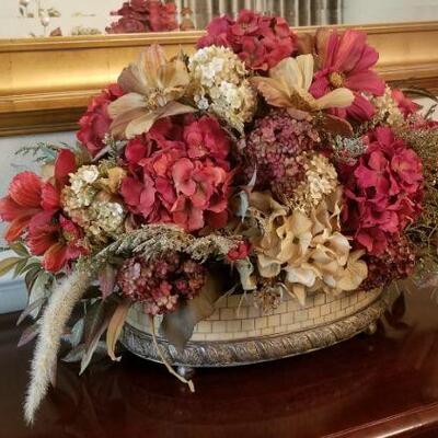 Lot #96  Lovely Silk Flower Arrangement in Bowl