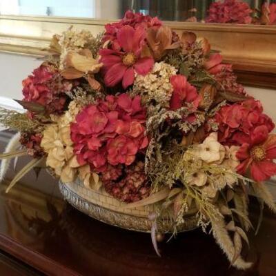Lot #96  Lovely Silk Flower Arrangement in Bowl