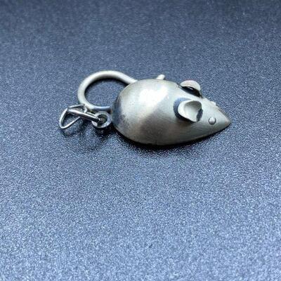 Sterling Silver Mouse Charm Pendant from Beau Sterling