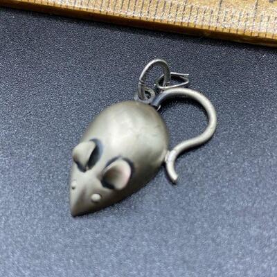 Sterling Silver Mouse Charm Pendant from Beau Sterling