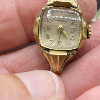 5 Vintage Antique Ladies Watch Faces 10k Gold Filled Plate *NOT WORKING*