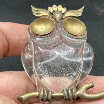 Vintage Lucite Owl Pin
