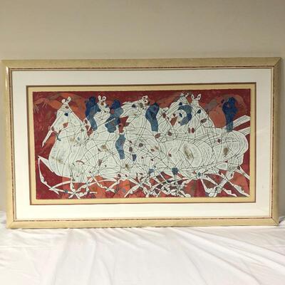 Lot 101 - Signed and Numbered Large Abstract Horse Print