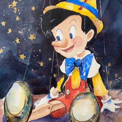 Lot 102 - Pinocchio Watercolor by Carol Keeny