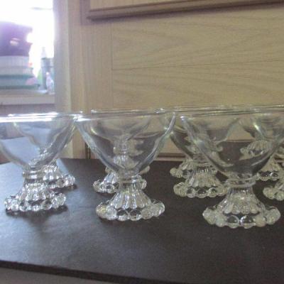 Lot 337- Anchor Hocking Clear Boopie Sherbet Glasses