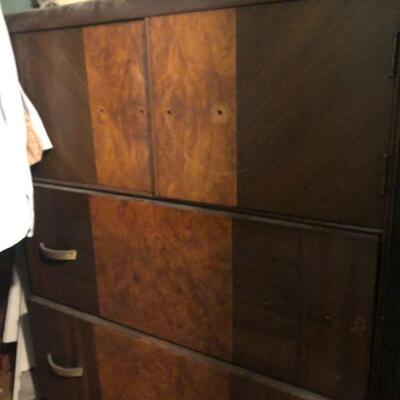 Vintage Dresser with Burl Wood